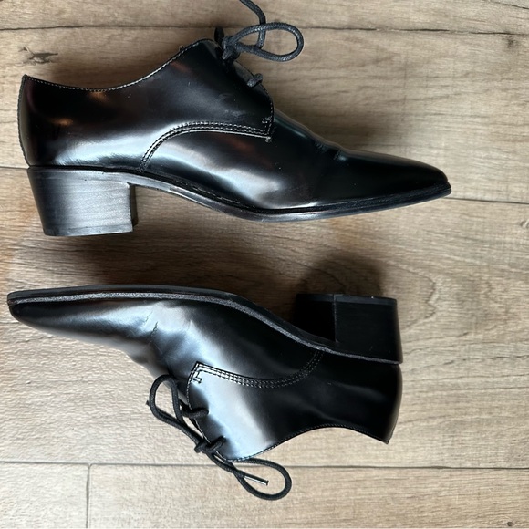 Marc Fisher Black Leather Lace-Up Shoes - Picture 9 of 16